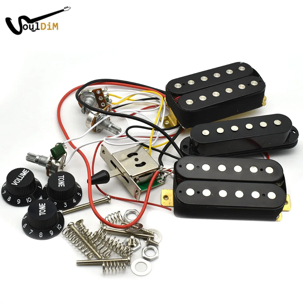 

HSH Humbucker Pickup Loaded Prewired Electric Guitar Pickguard HSH Pickups Pre Wired Single-Coil Humbucker Pickups