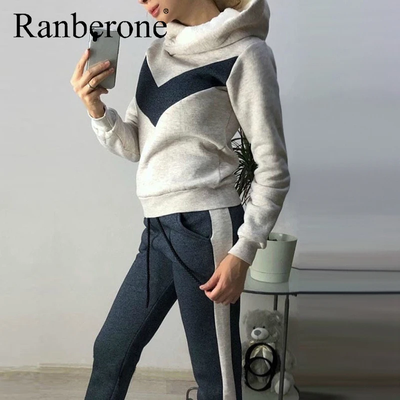 Suit Sports Tracksuits Wives Two Piece Set Female Tops And Pants Outfits Autumn Women's Winter Suit Fitness Splicing Clothes