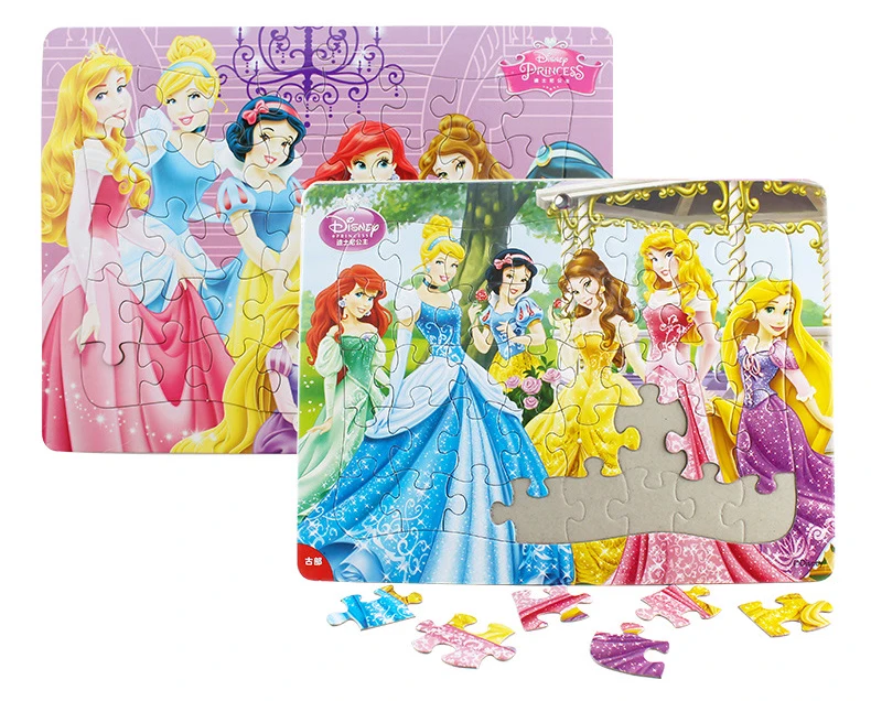Disney 40 шт. Белоснежка/замороженная/Микки/супер летающий человек серии головоломка 3-5 лет Детская обучающая игрушка головоломка детский подарок