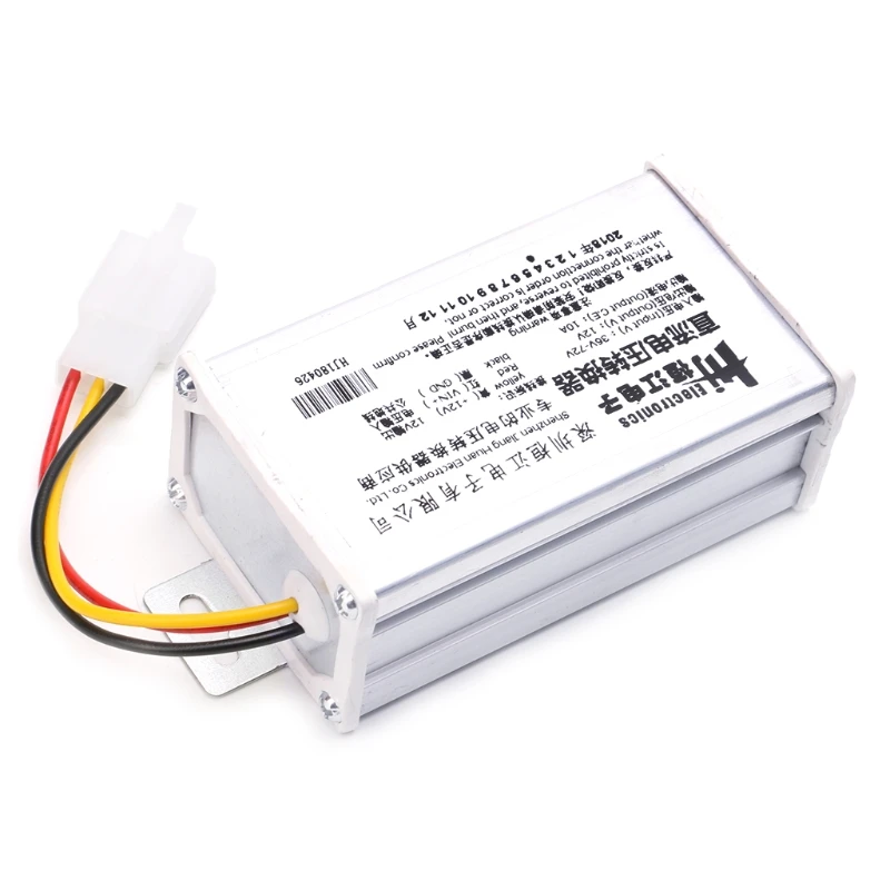 

Drop Ship&Wholesale DC 36V 48V 72V To 12V 10A 120W Converter Adapter Transformer For E-bike Electric August 5