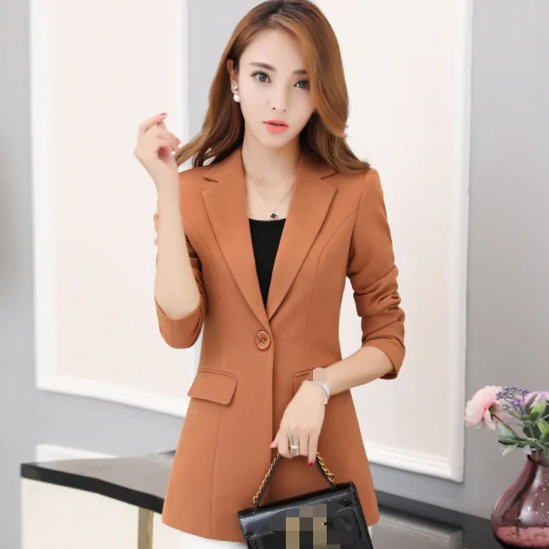 2020 Новое поступление женские офисные пиджаки винтажные средней длины с отложным