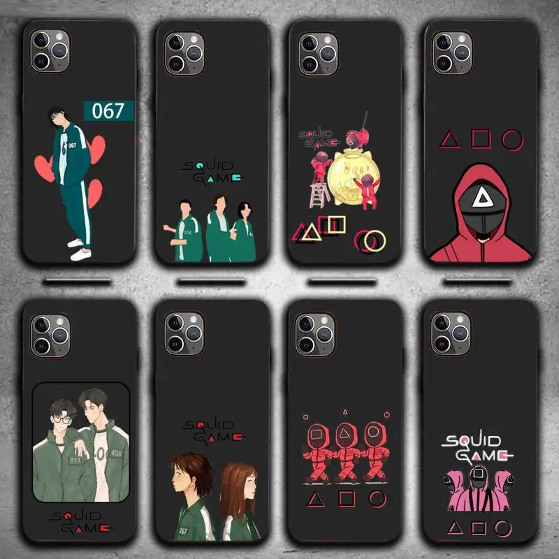 

Squid Game Cheng Qixun Phone Case for iPhone 13 11 12 Pro X XS XR Samsung A S 10 20 30 51 Plus pro Max mobile bags soft shell