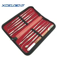 10pcs dental wax knife set stainless steel versatile kit dental instrument dentistry equipment tool with holder case