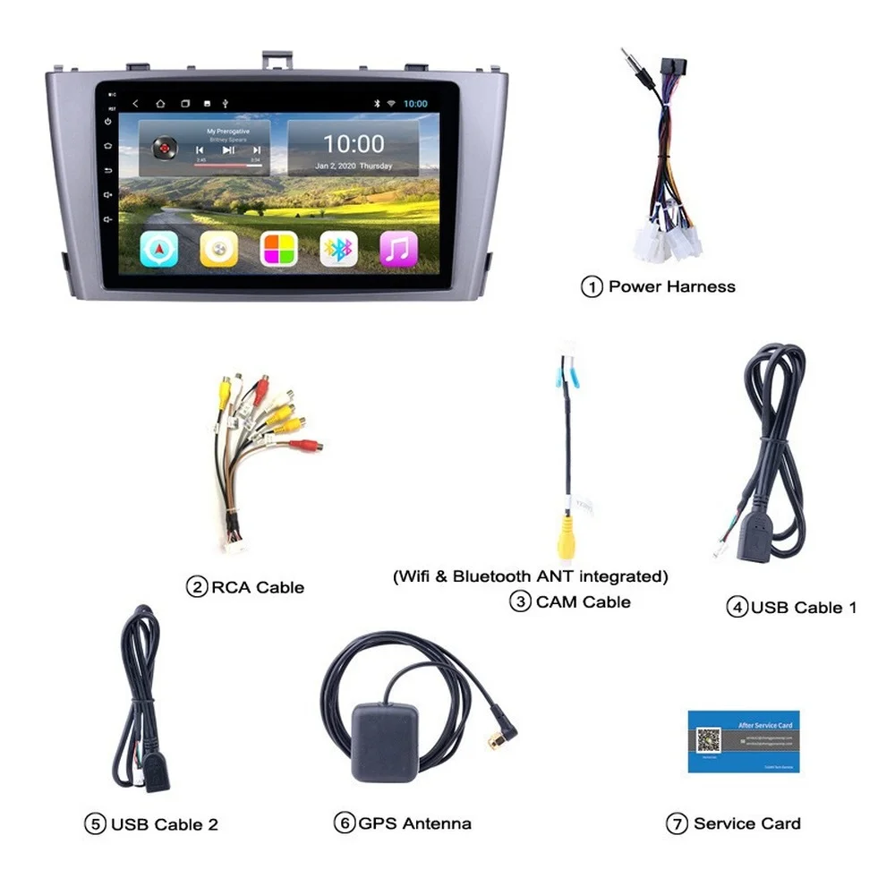 Автомобильный радиоприемник с восьмиядерным процессором Android 10 0 для TOYOTA Avensis