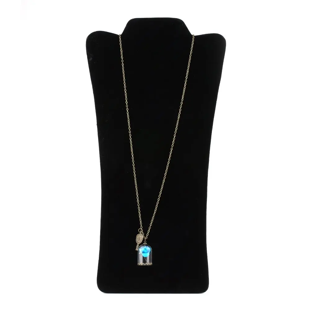 Для женщин Террариум стеклянная бутылка ожерелье романтические сушеные цветы