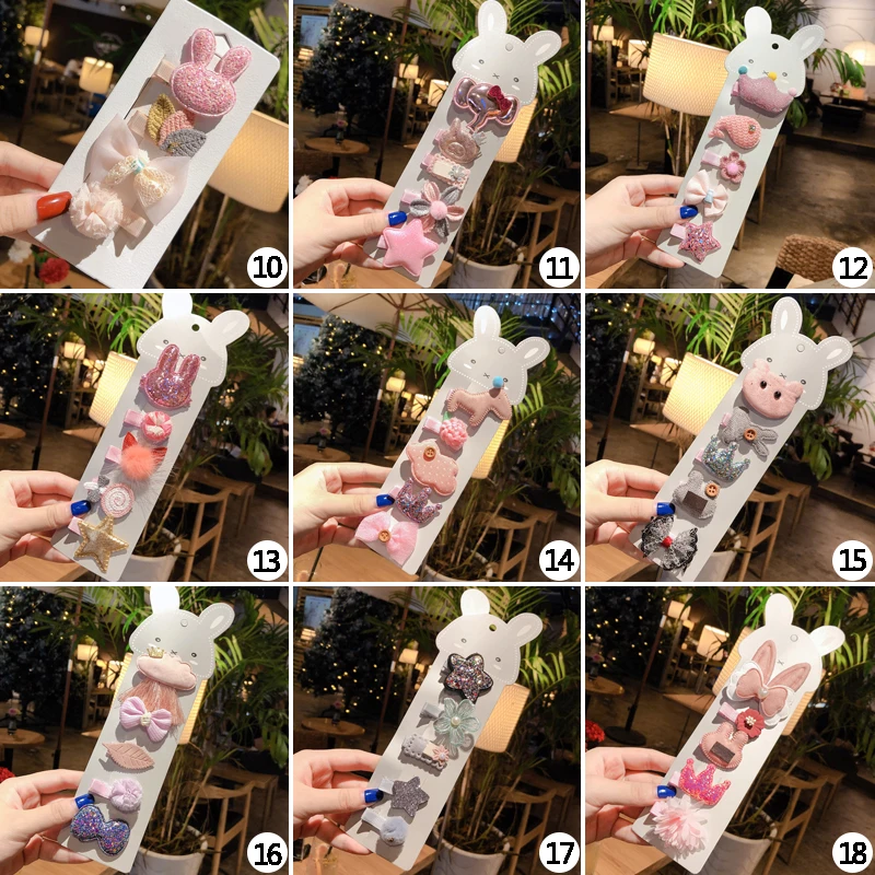 3 / 4 5 шт./компл. ювелирные украшения для волос симпатичная детская одежда с бантом