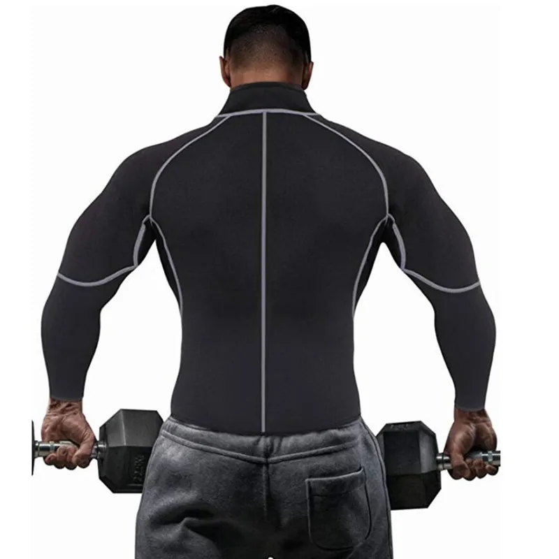 Neoprene Compression Long Shirt Sauna Slimming Pants Body Shaper Underwear men leotard breast man corset losing weight shapewear