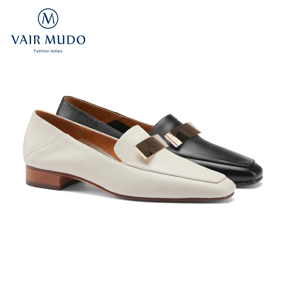 

Женские туфли-лодочки на низком каблуке, из натуральной кожи