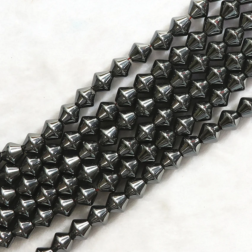 4 стиля номагнитные натуральные черные гематитовые биконусные абакусы в форме колес свободные бусины элегантная фурнитура для самостоятельного изготовления ювелирных изделий 15 дюймов B225