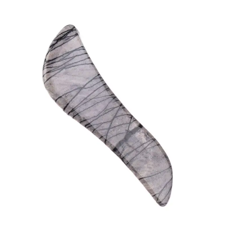 

Инструмент для ухода за лицом натуральная яшма Пикассо S-образный Массажер гуаша для похудения против морщин целлюлита красота здоровье ма...