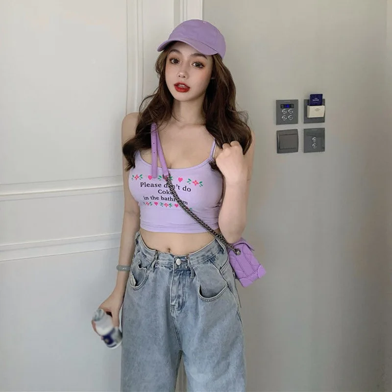 Женская летняя облегающая верхняя одежда пикантный короткий фиолетовый топ