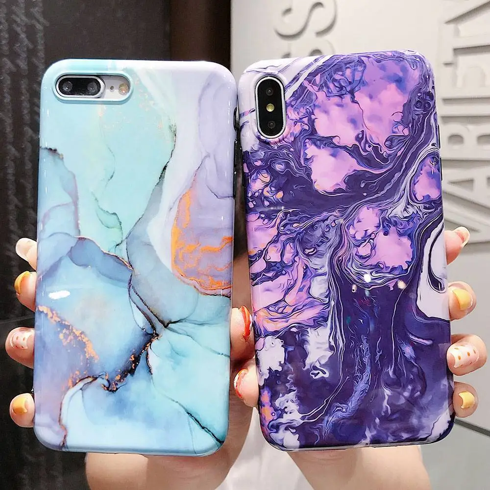 Чехол для телефона KISSCASE Luxury Marble Pattern для iPhone X 7 8 Plus 6 6S XR XS MAX Soft Back Cover Coque on.