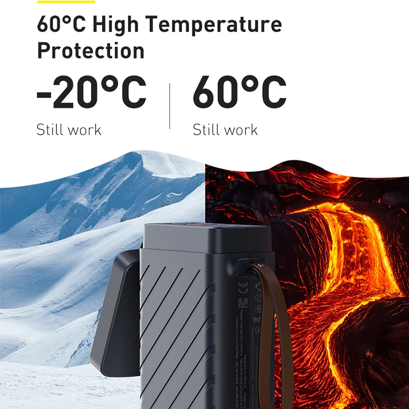 baseus 1600a car jump starter booster 12v auto starting device 16000mah portable power bank 220v ac output outdoor power supply free global shipping