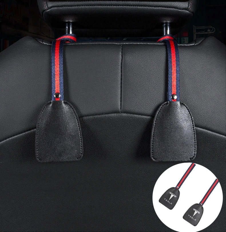 Автомобильный крючок на спинку сиденья вешалка для хранения держатель Tesla модель