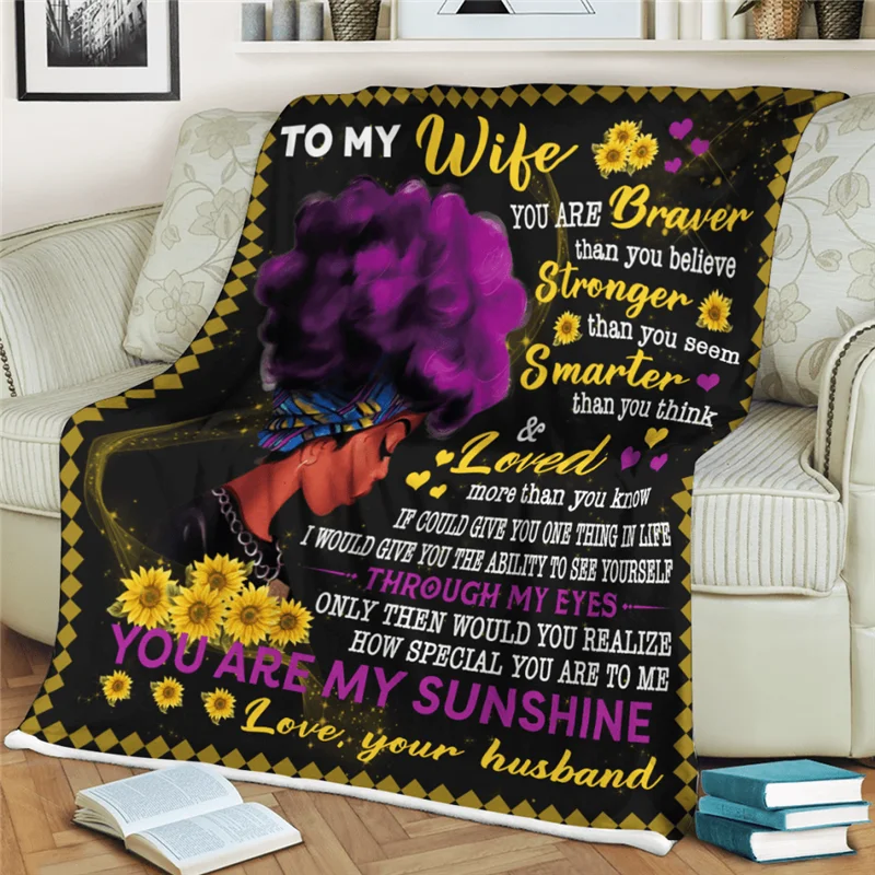 

Фланелевое Одеяло с 3D принтом для моей жены, я тебя люблю, мужа и жены, толстое одеяло для офиса, дома, походов, пикника, Прямая поставка