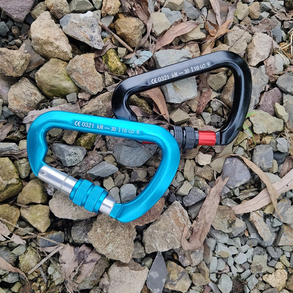 

30KN D-Shaped Carabiner Lock Heavy Duty Aluminum Alloy Carabiner Clips for Hammocks Camping Hiking Backpacking