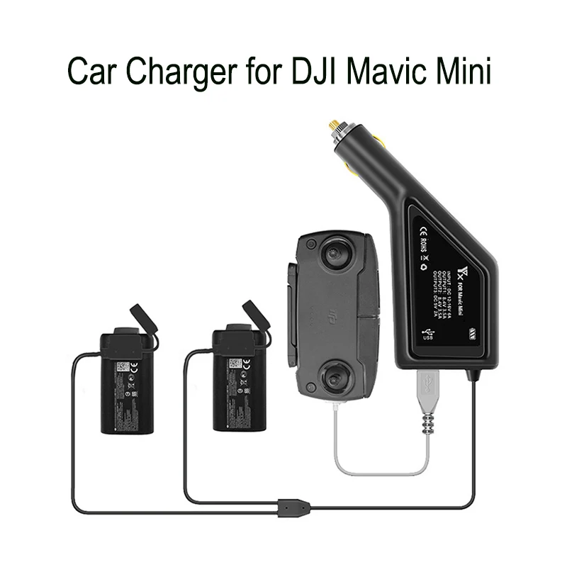 Автомобильное зарядное устройство Mavic Mini для аккумуляторов с USB автомобильное