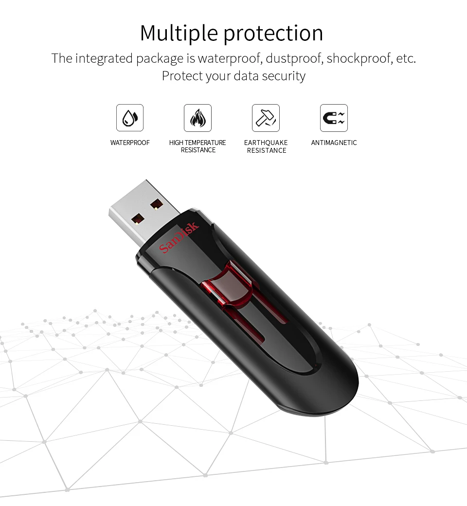 SanDisk CZ600 USB 3,0 флэш-накопитель 128 Гб 64 ГБ 32 ГБ 16 г высокоскоростной USB флэш-накопитель карта памяти Флешка 3,0 U диск Кле usb для работы