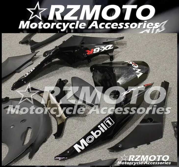 

High quality New ABS Motorcycle Fairing Kit fit for Kawasaki Ninja ZX6R 636 2009 2010 2011 2012 Bodywork set Black White West