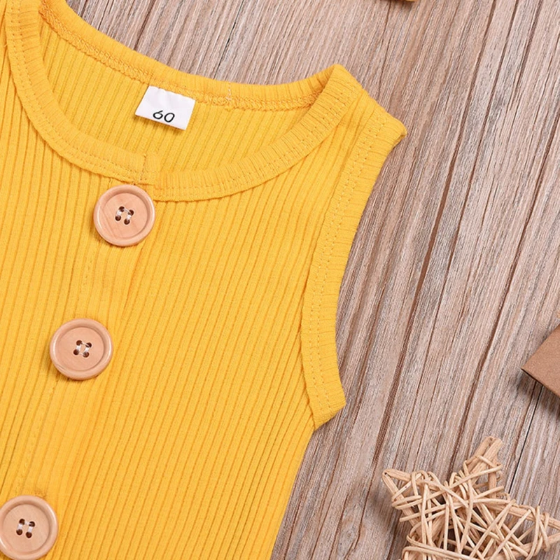

Spring newborn Baby Girl Boy Clothes Sleeveless Knitted Romper + Headband Jumpsuit 2PCS Outfit 0-18M