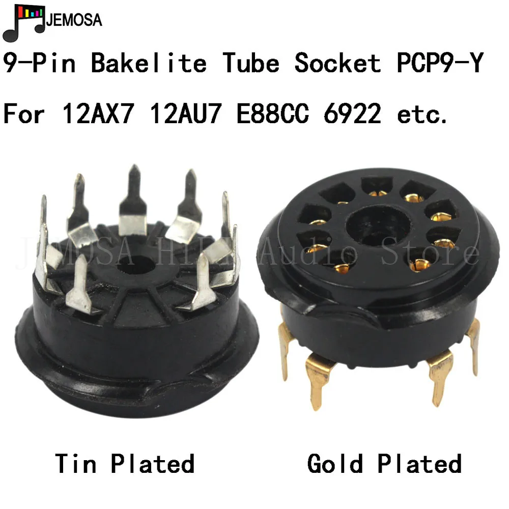 10 контактов бакелитовая трубка розетка адаптер для печатной платы 12AX7 12AU7 6922 ECC82