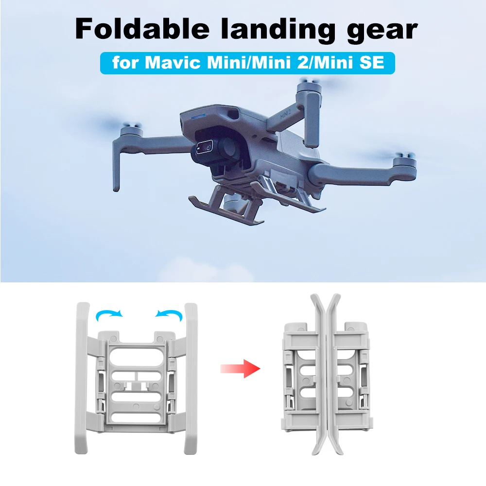 

Foldable Landing Gear for DJI Mavic Mini/Mini 2/Mini SE Drone Quick Release Height Extender Long Leg Foot Protector Accessory