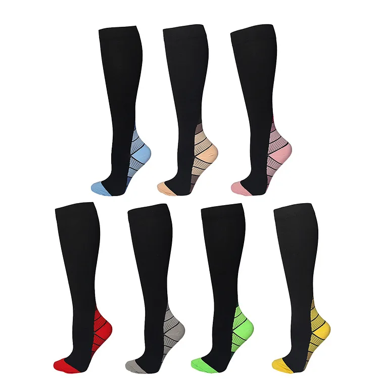 Компрессионные носки для мужчин и женщин, компрессионные чулки для футбола,  бега, занятий спортом на открытом воздухе, Кроссфит, для путешествий,  медсестер | AliExpress