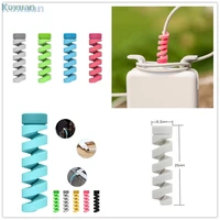 1610 pcs cable protector plastic bobbin winder wire cord organizer cover for apple iphone usb charger cable cord random color