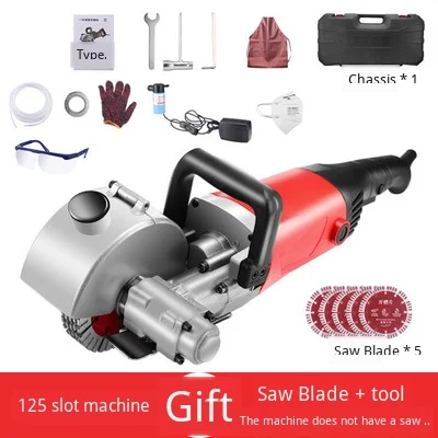 

Electric Brick Wall Groove Cutting Machine 220V 4200-6000W Steel Concrete Cutter Slotting Machine DIY Home Decoration Grooving T