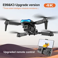 e99k3 upgraded version 4k dual cameras profession hd wide angle wifi fpv dron dual camera height keep rc drones helicopter toys