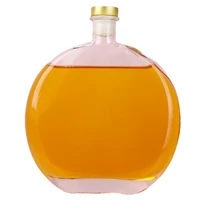 classic fashion 250 500ml wine bottle whiskey vodka sake shochu fruit wine storage bottle flat round decanter hip flask