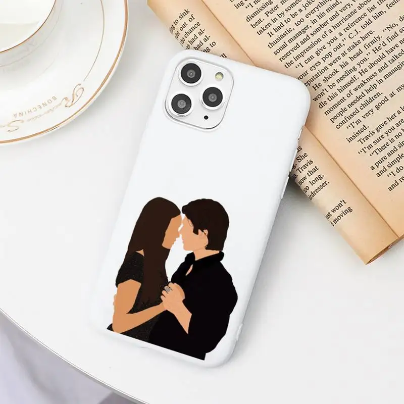 

The Vampire Diaries cartoon Phone Case Candy Color for iPhone 6 6S 7 8 11 12 XS X SE 2020 XR mini pro Plus MAX funda