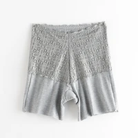 new summer cotton lace thin style body sculpting mid rise breathable solid color women ladies safety short pants ad505