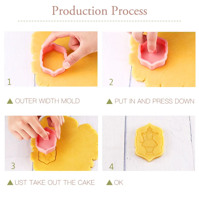 

6Pcs EID Mubarak Ramadan Cookie Cutters Mold For Cooking Biscuit Camel Moon Star DIY Cake Baking Accessories