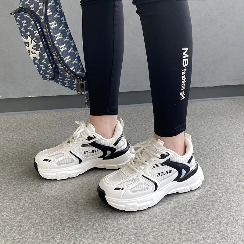 

2021 Women's Shoes Luxury For Women Sneakers Fashion New White Sports Shoes Chunky Platform Vulcanize Female Basket Footwear New