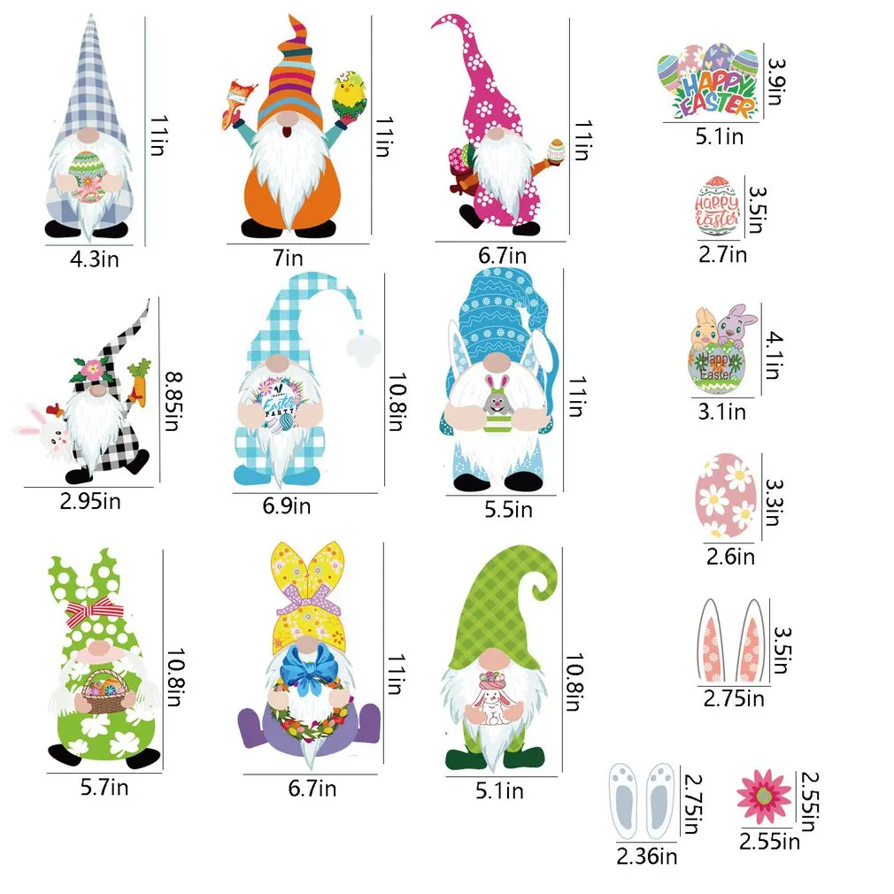 

Easter Decorations Gnomes Rabbit Window Clings Decoration Window Sticker School Decorations Party Supplies