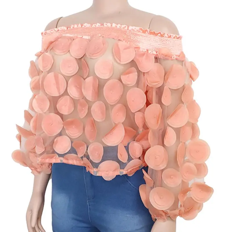 Сексуальная прозрачная сетчатая блуза с длинным рукавом осенние женские топы 2019