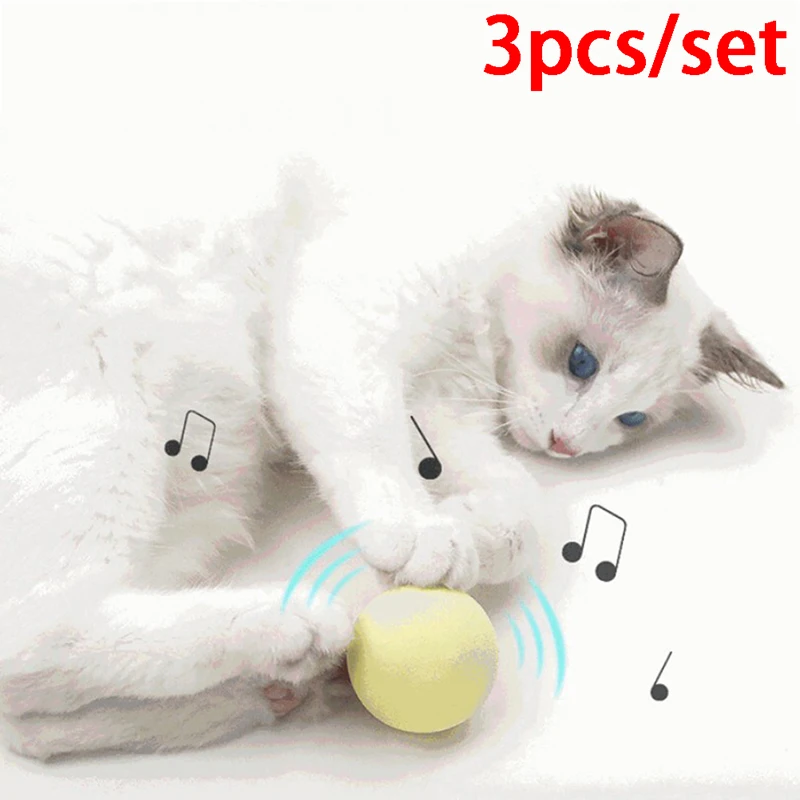 

Умные игрушки для кошек, 3 шт., интерактивный мяч, тренировочная игрушка для кошек, мяч для домашних животных, товары для питомцев, игрушка дл...