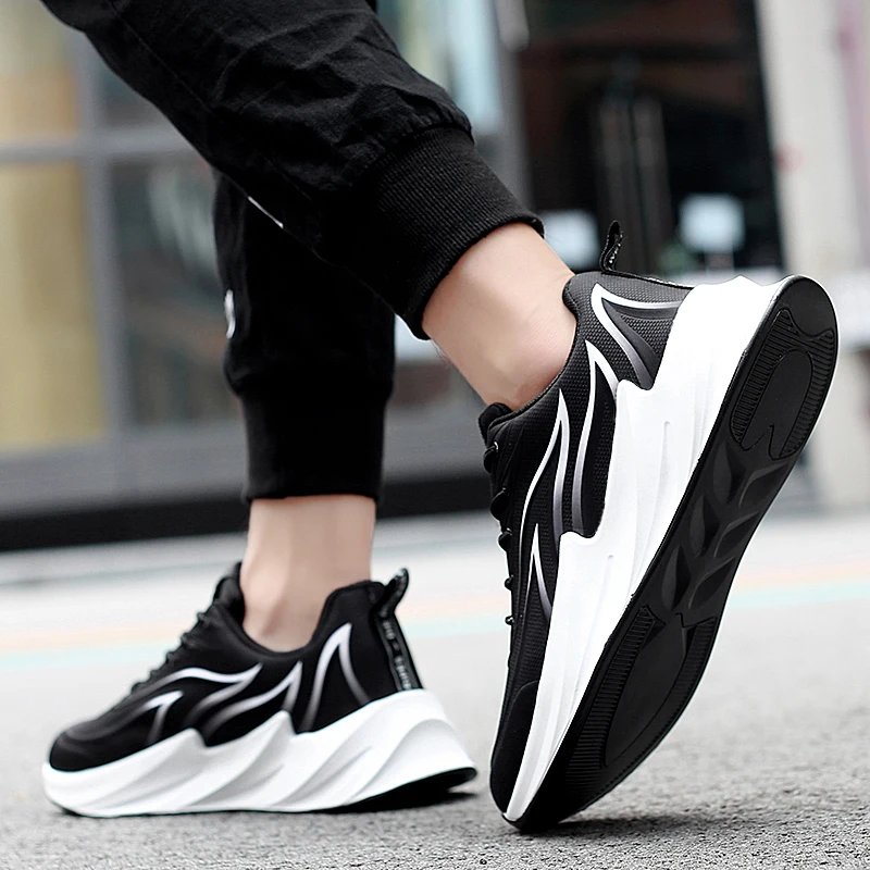

Sport Casual Shoes Sneakers Casual Shoes Solid White Fashion Knitting Men Breathable Sneaker Man Shoe Causal For Leisure Sports