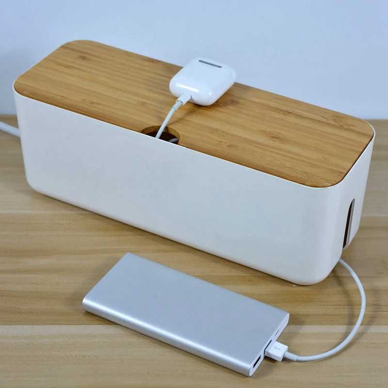 

Cable Management Box Set Small and Large Cable Organizer Boxes for Extension Cord Power Stripe Surge Protector Wire