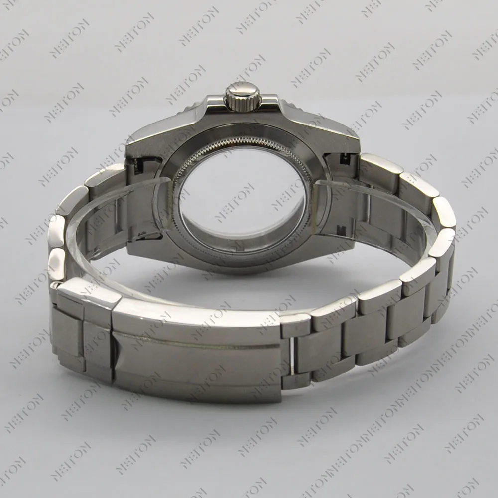 

NEITON 40mm Rose Gold Case Sapphire Glass Fit ETA2836 NH35/36 Mingzhu DG2813/5833 Miyota 8215/8205 Back Transparent Glass