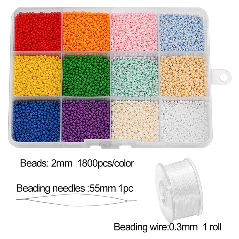 

Diy Jewelry Accessories 12-Color Rice Bead Grid Set Set Beaded Needle Handmade Materials