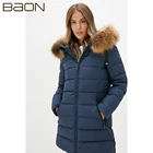 Женский пуховик-парка с комбинированными вставками Baon B009611