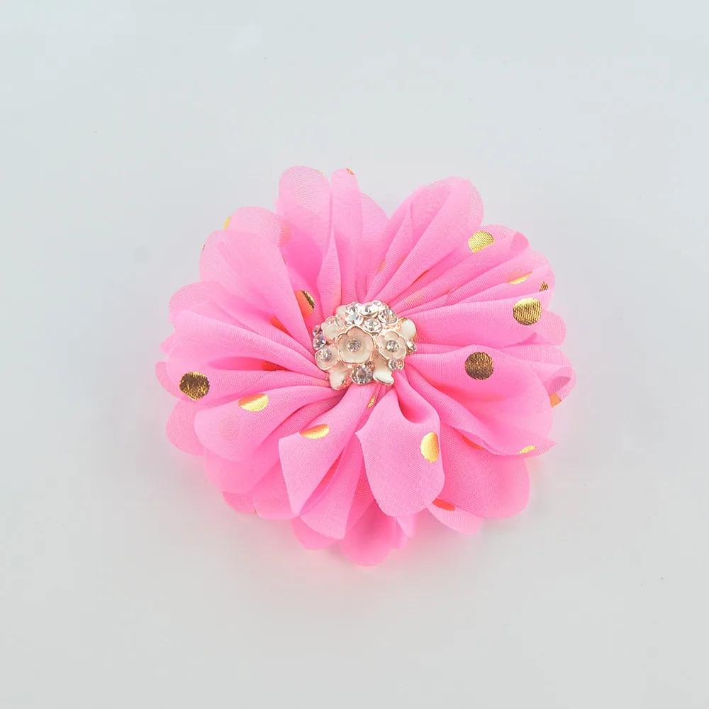 

20pcs/lot 8CM DIY Lotus Chiffon Children's Flower Headband Accessories Flower Clothing Hair Apparel Accessories Wholesale