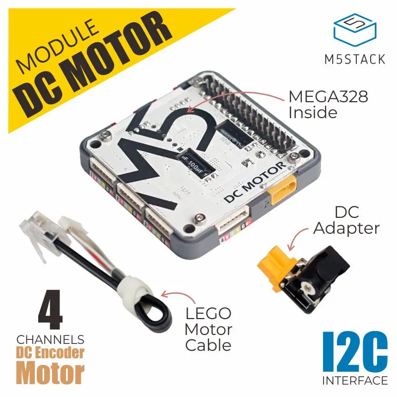 M5Stack новый модуль DC MO MEGA328 внутри 4 канала энкодер постоянного тока мотор с 10 см