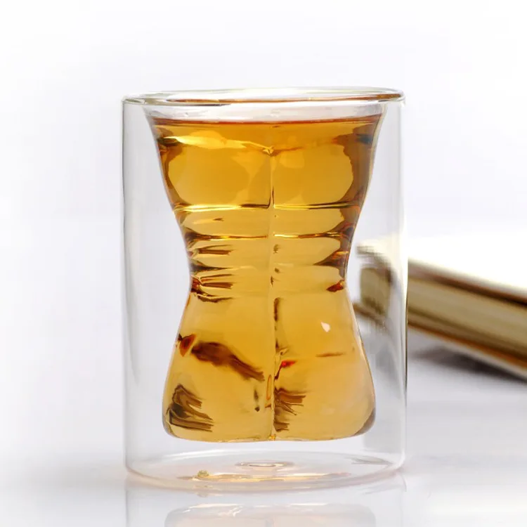 Стеклянная чашка термостойкая винная Двойная стенка уникальные стеклянные