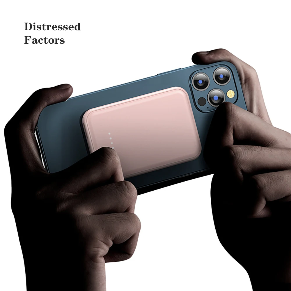 New Mini Fast Charging Magnetic Wireless Power Bank Compact 5000mah Portable Powerbank Travel Emergency Equipment