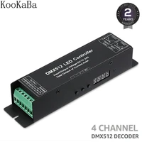 dmx512 4ch led controller decoder driver 4 channel x 4a for rgb rgbw led strip light dc12 24v