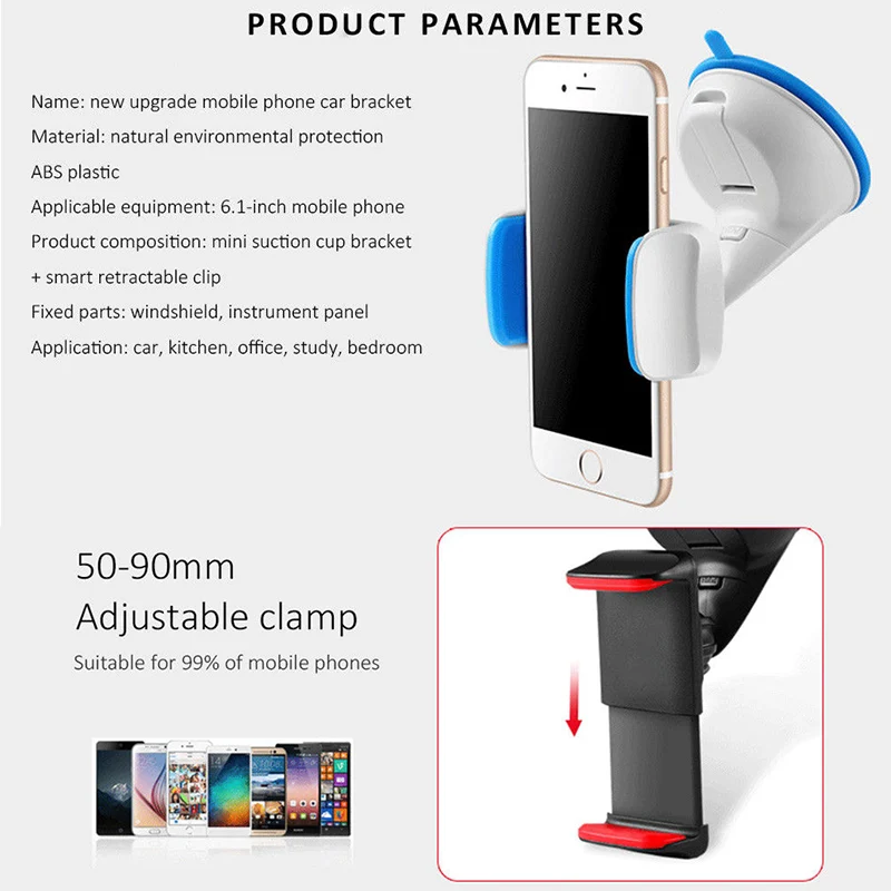 360 Вращающаяся Универсальная автомобильная подставка для телефона с креплением