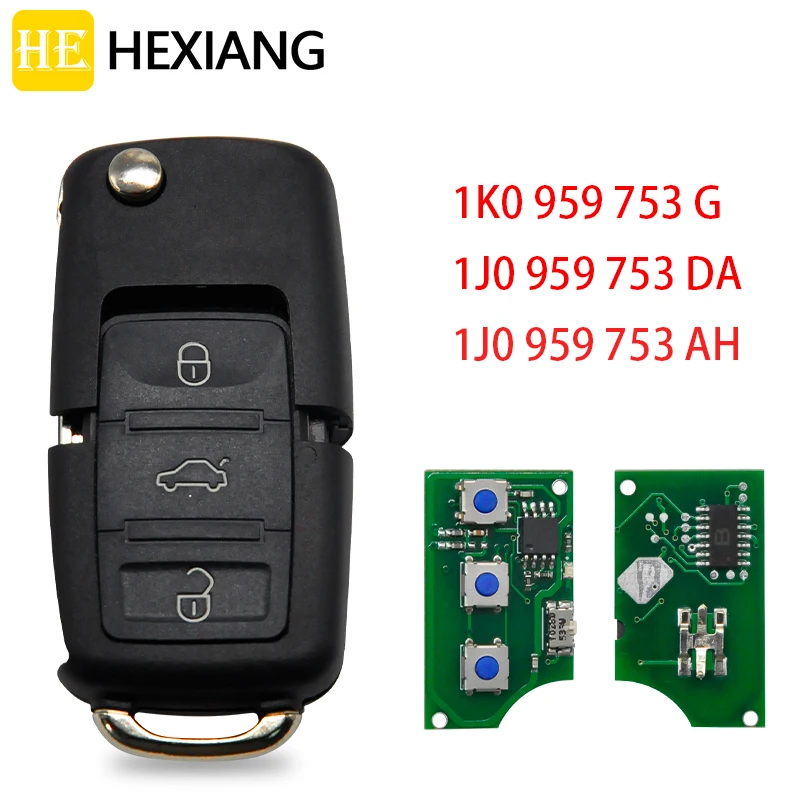 Смарт-ключ дистанционного управления HE Xiang для VW Volkswagen Golf 4 5 Passat B6 Polo Touran ID48 315 МГц